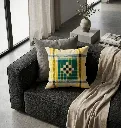 Light Yellow -Sambalpuri Ikat Handwoven Cushion Cover (18x18) - Pasapalli Design (5).webp