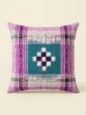 Sambalpuri Ikat Handwoven Cushion Cover (18x18) – Light Purple - Pasapalli Design