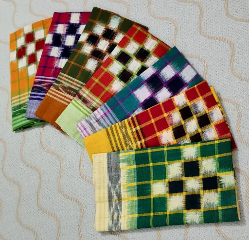 Normal Pack: 1 - Piece Premium Sambalpuri Handkerchief Ikat Cotton (19x19 Inch)